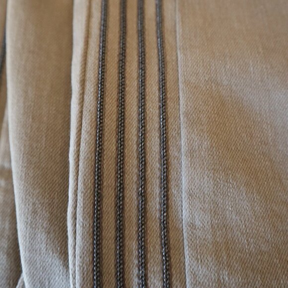 Brunello Cucinelli Jeans Monili Track Khaki Denim Wide Leg Relaxed 31x27 Size 4 - Picture 3 of 11